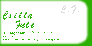 csilla fule business card